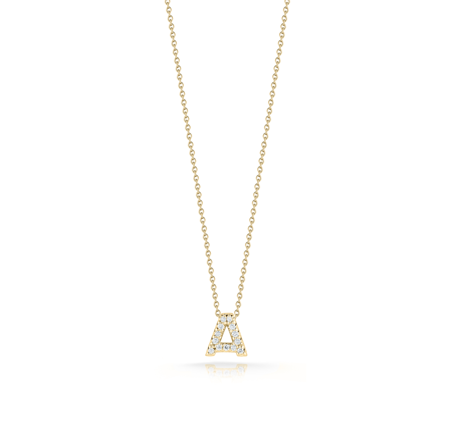 Roberto Coin Tiny Treasures Yellow Gold "Love Letter" Initial Pendant